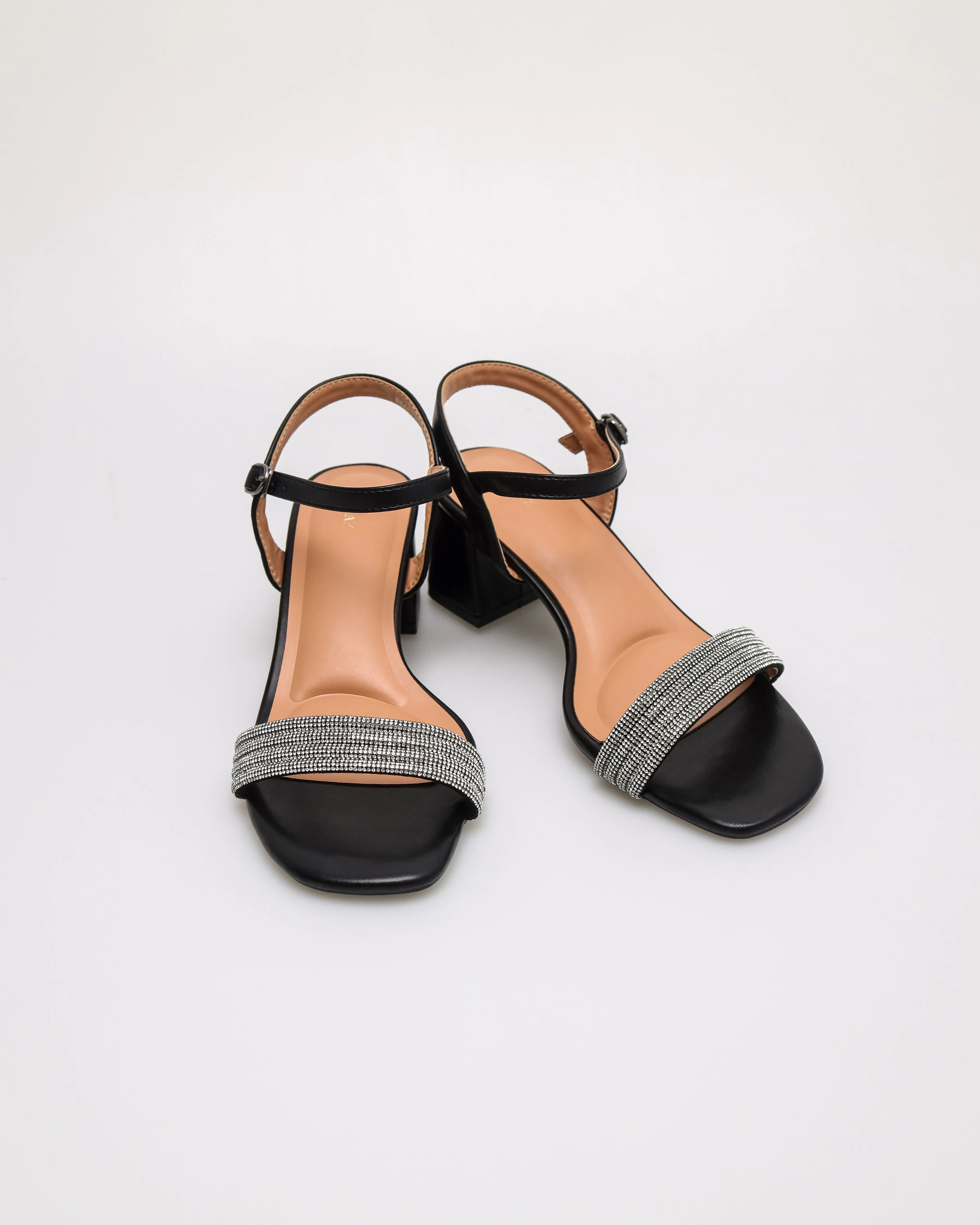 Tomaz NN467 Ladies Glamour Shiny Block Heels