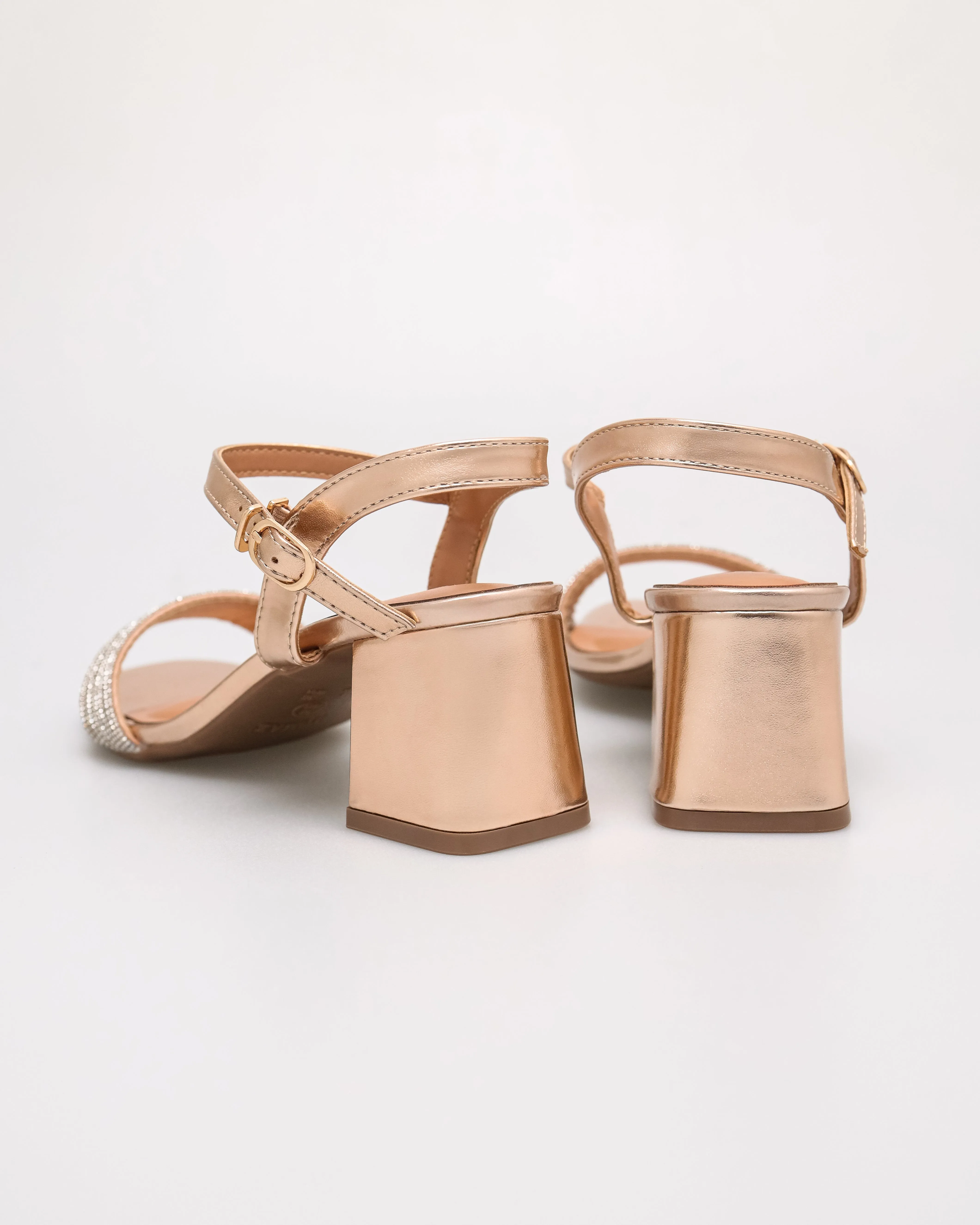 Tomaz NN467 Ladies Glamour Shiny Block Heels