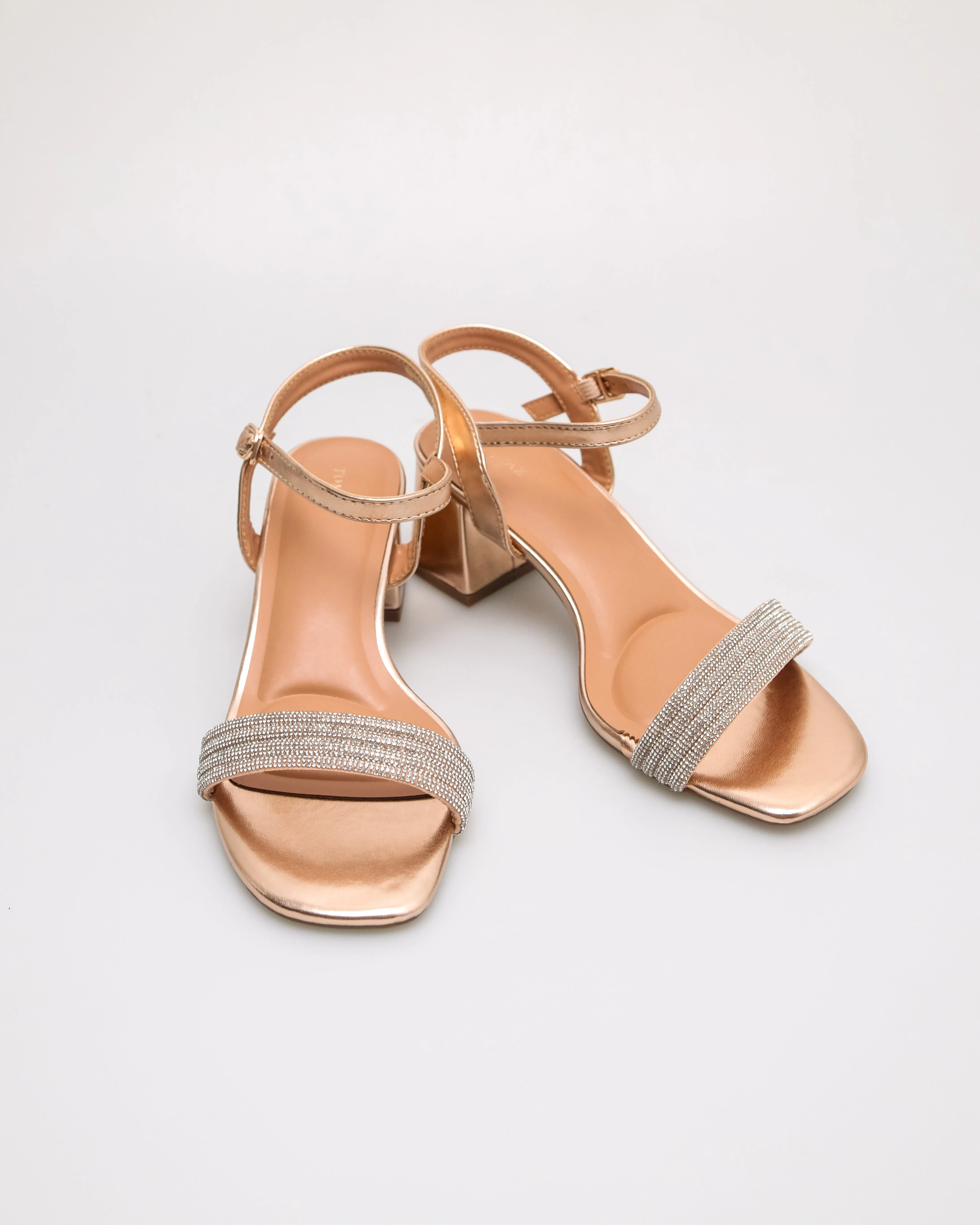 Tomaz NN467 Ladies Glamour Shiny Block Heels