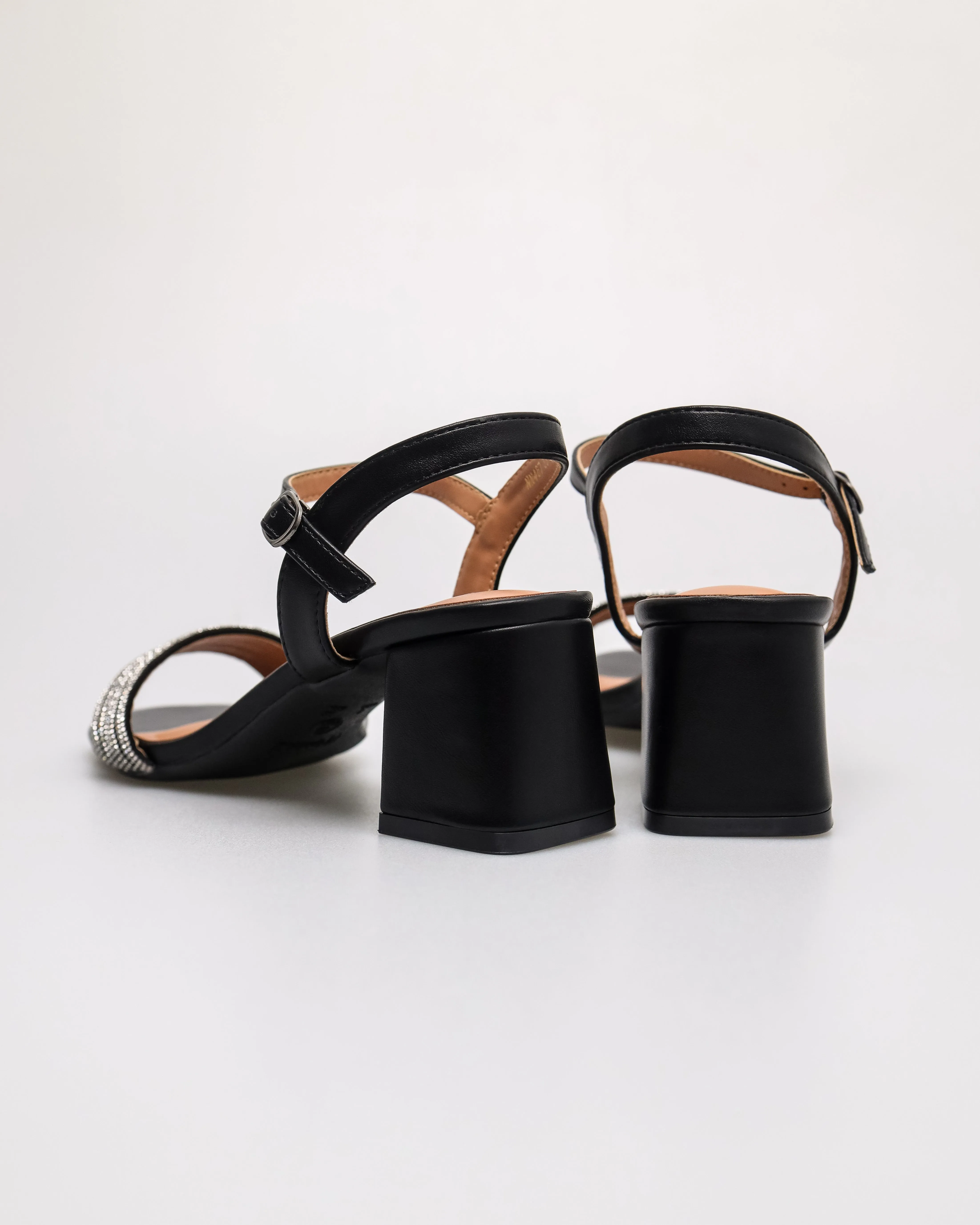 Tomaz NN467 Ladies Glamour Shiny Block Heels