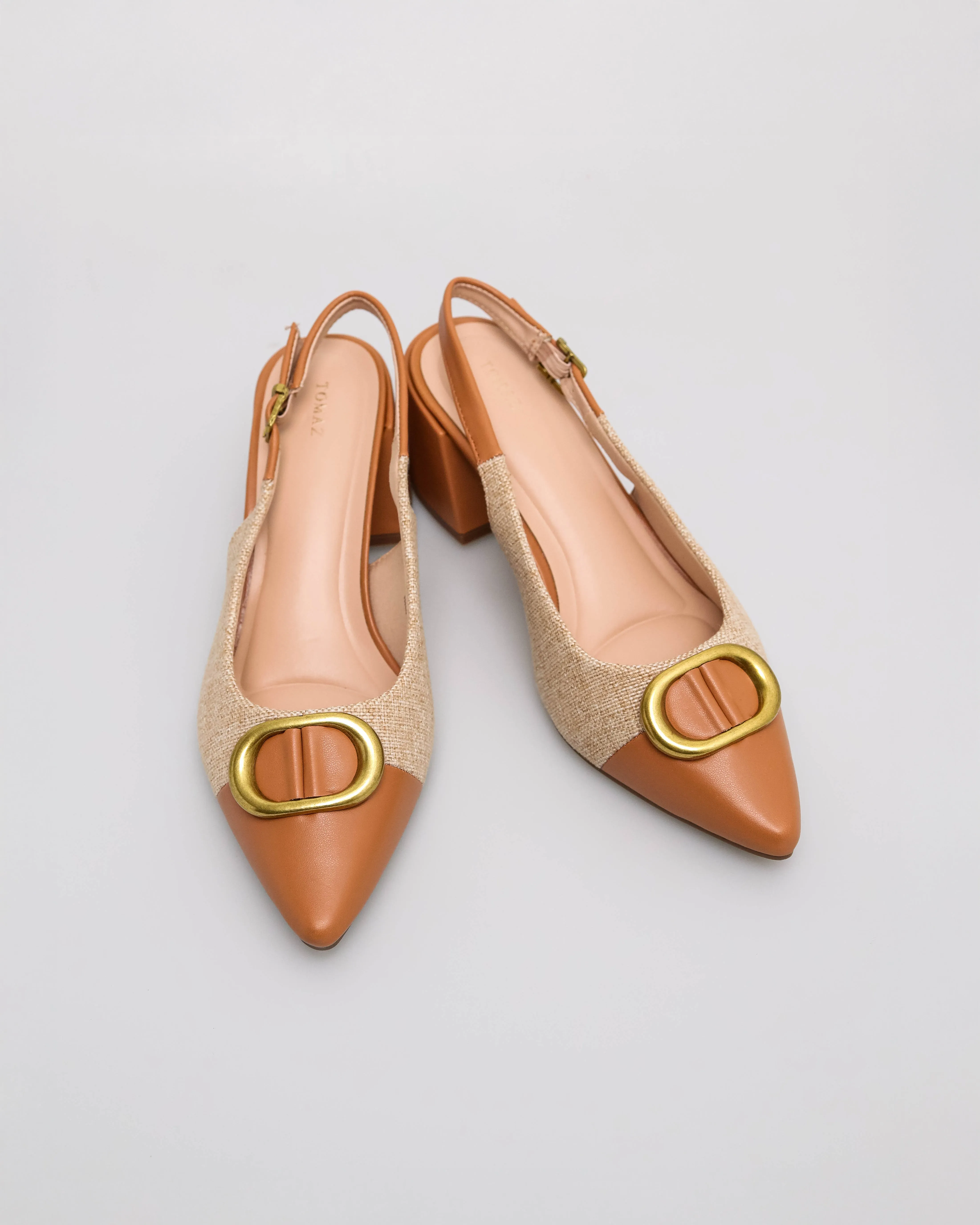 Tomaz NN612 Ladies Golden Buckle Heels