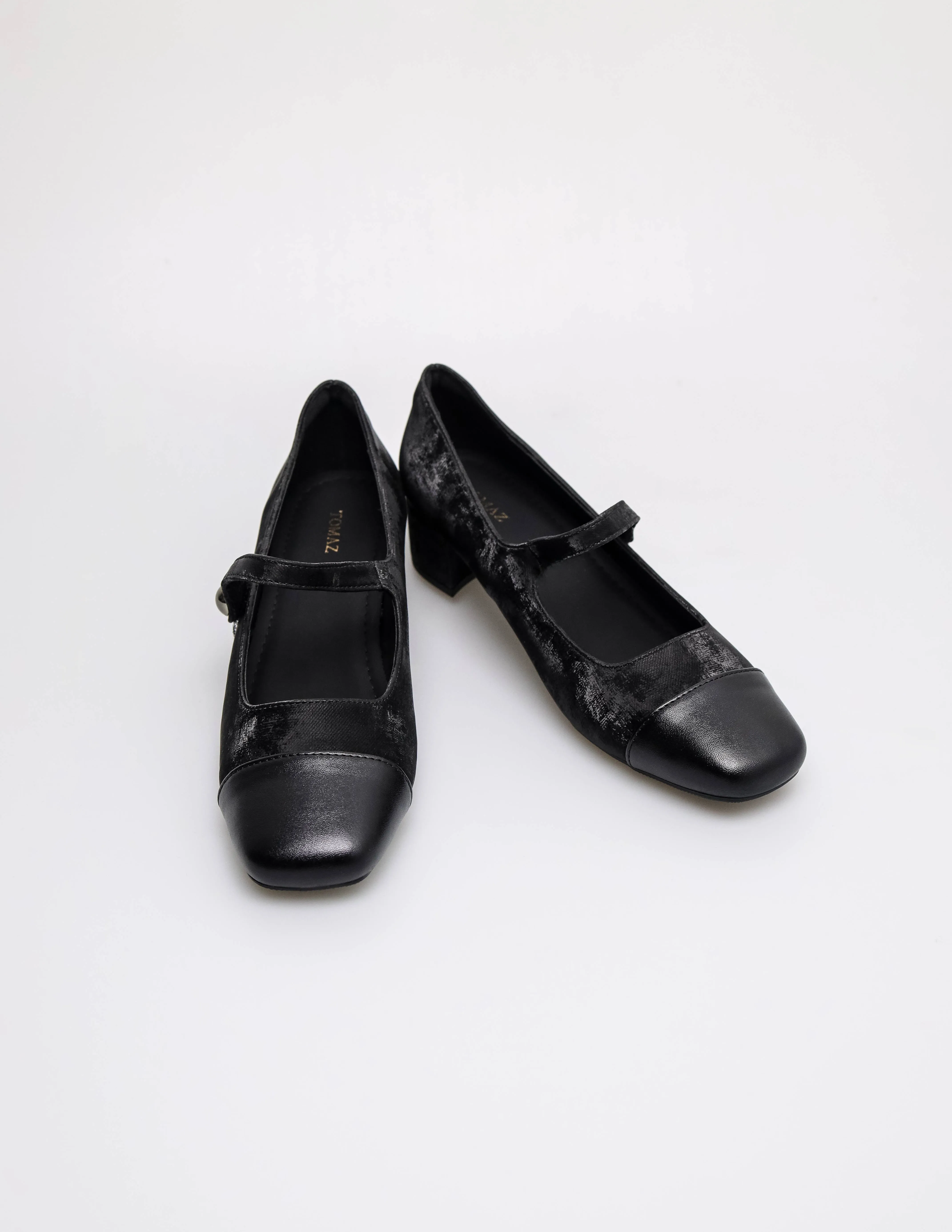 Tomaz YX234 Ladies Mary Jane Block Heels
