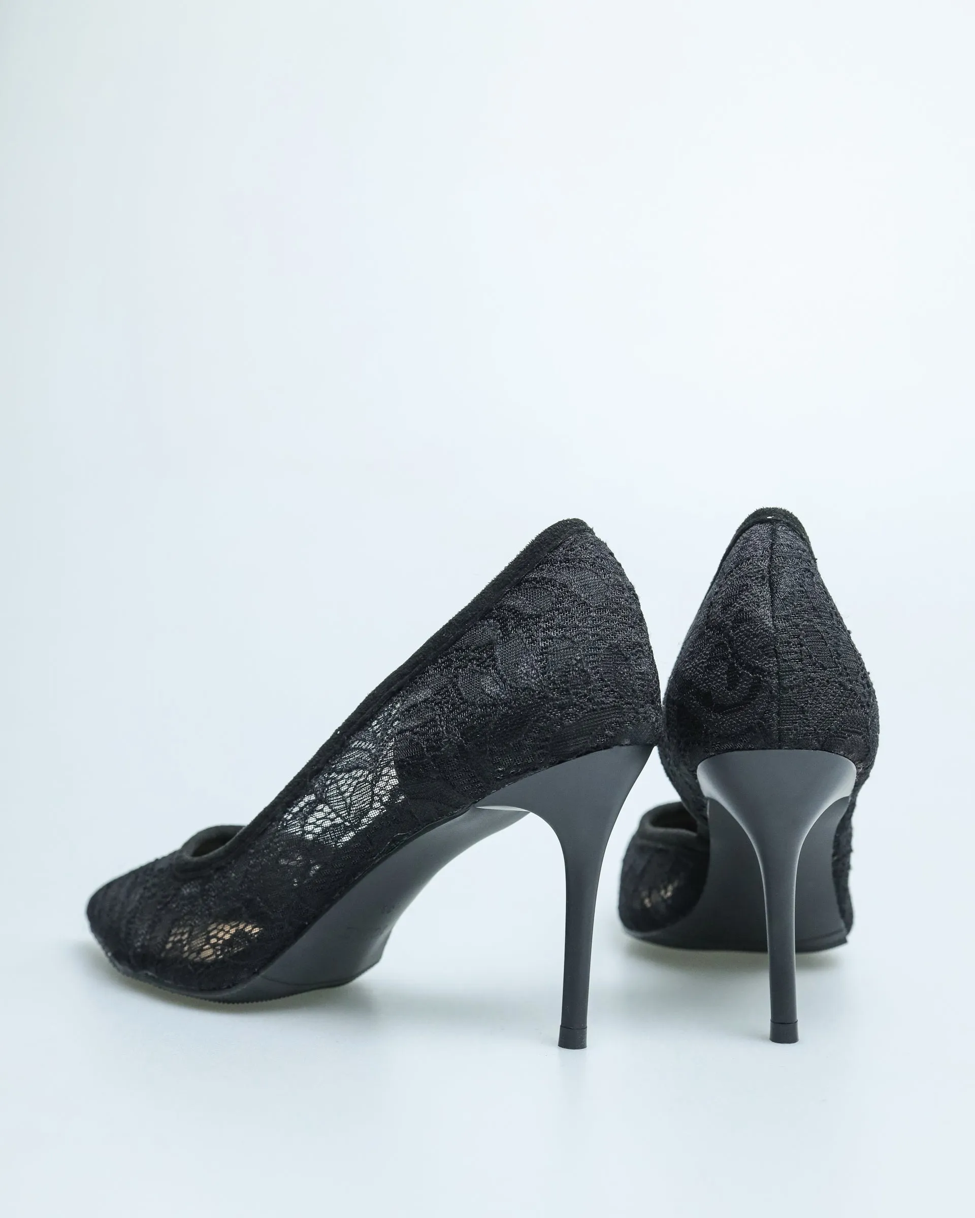 Tomaz YX90 Ladies Lace Stiletto (Black)