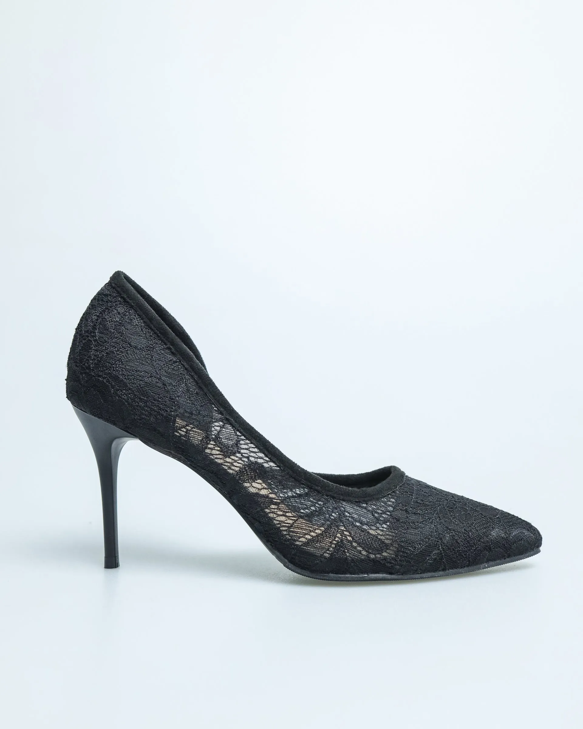 Tomaz YX90 Ladies Lace Stiletto (Black)