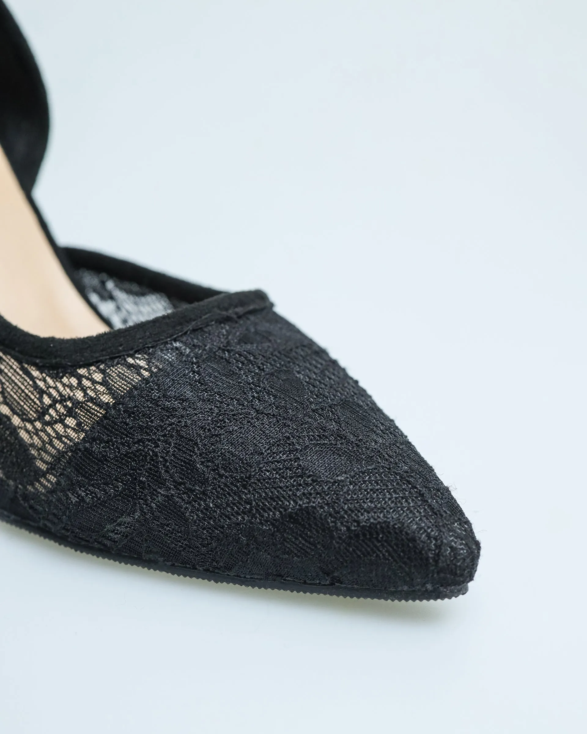 Tomaz YX90 Ladies Lace Stiletto (Black)