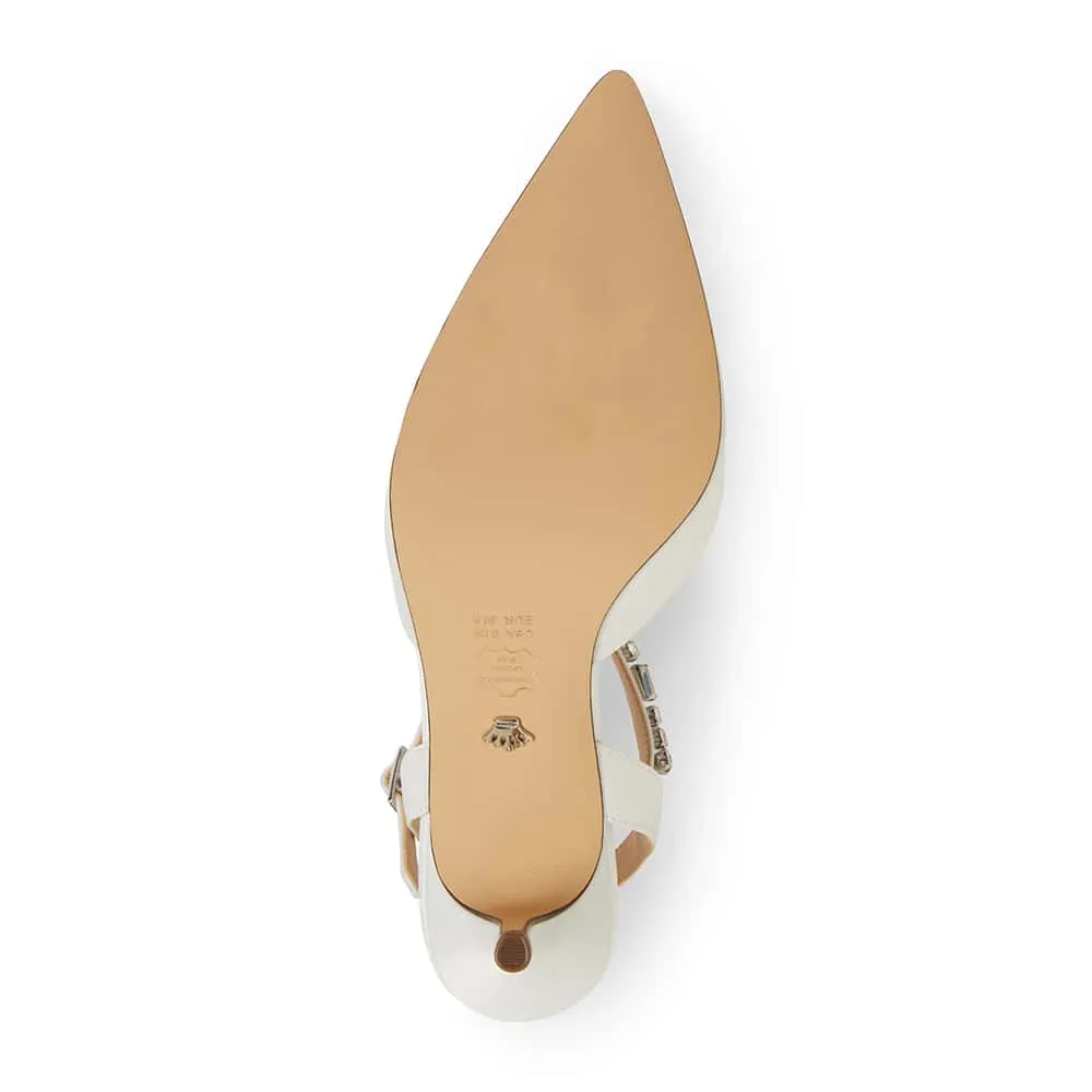 Tonya Heel in Ivory Fabric