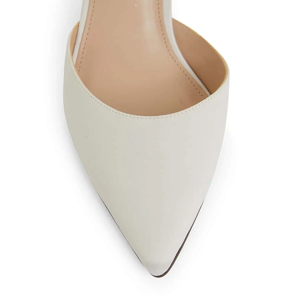 Tonya Heel in Ivory Fabric