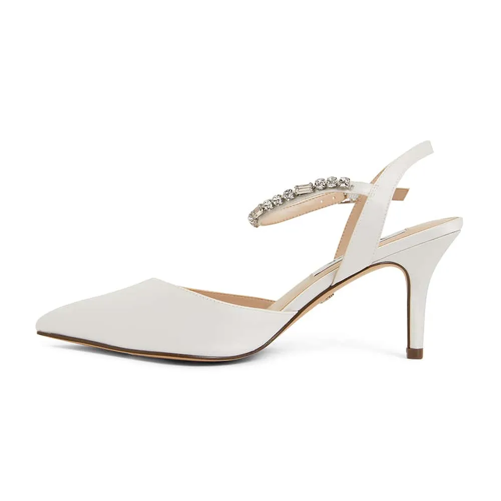 Tonya Heel in Ivory Fabric