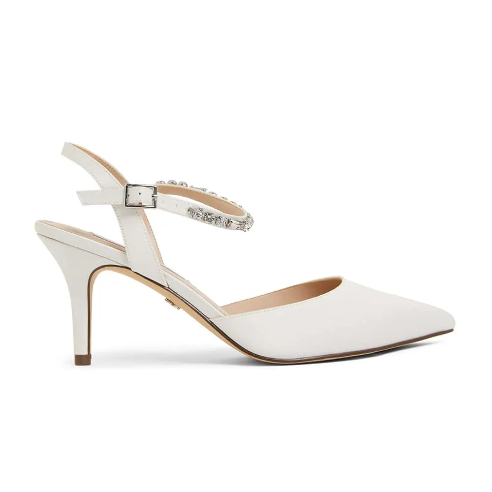 Tonya Heel in Ivory Fabric
