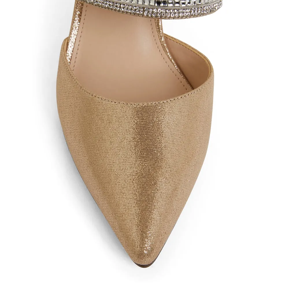 Treena Heel in Taupe Fabric