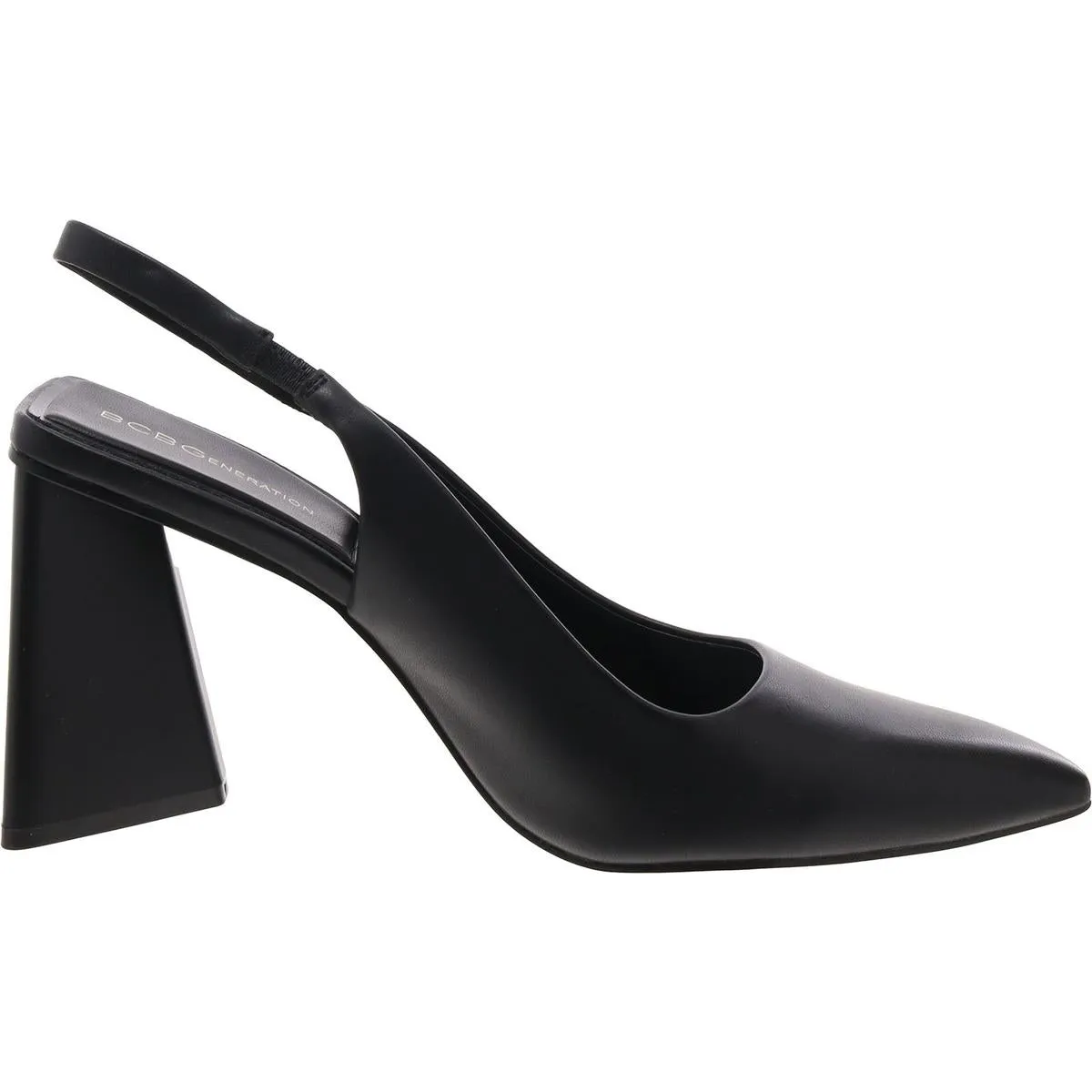 Trina Womens Faux Leather Pointed Toe Slingback Heels