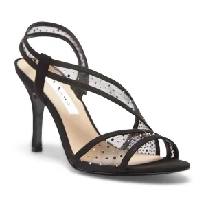 Valeda Heel in Black Glam Suede