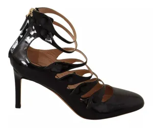 Valentino multi Strap Leather Mid Heels Pumps Women's Shoes (Pre-Owned)