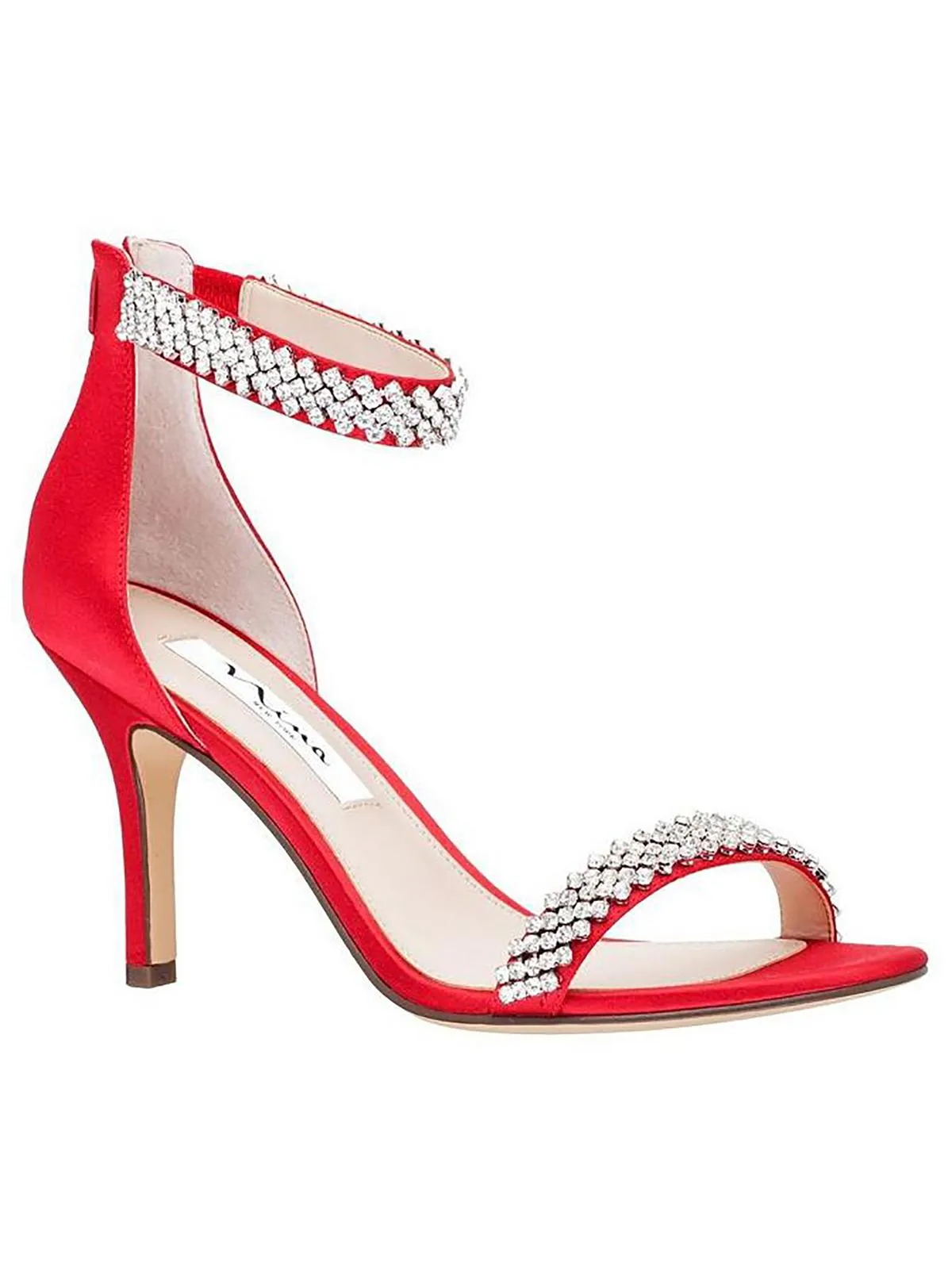 Vauna Womens Zipper Evening Heels