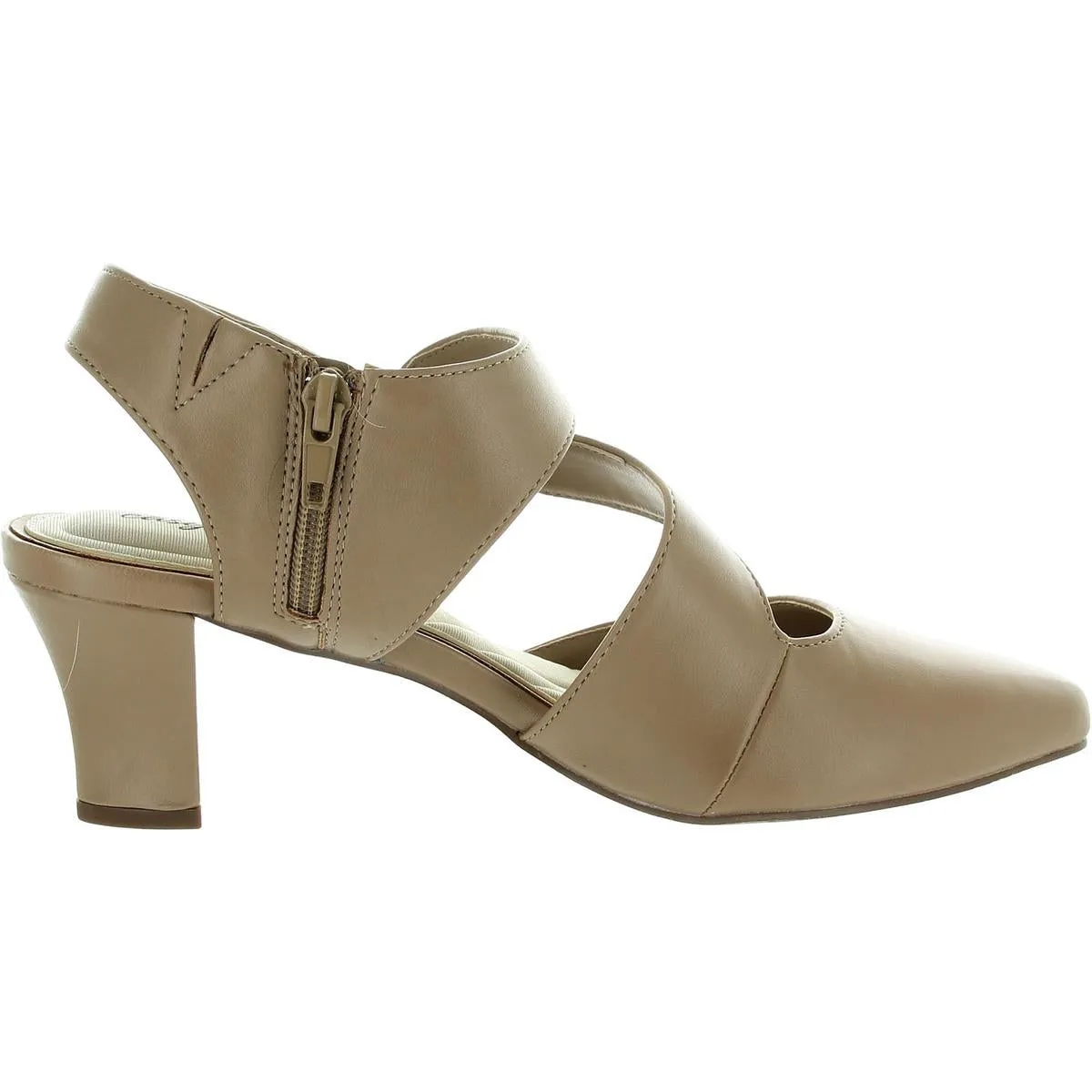 Venue Womens Zipper Faux Leather Ankle Strap