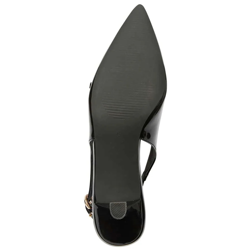 Verity Heel in Black Patent