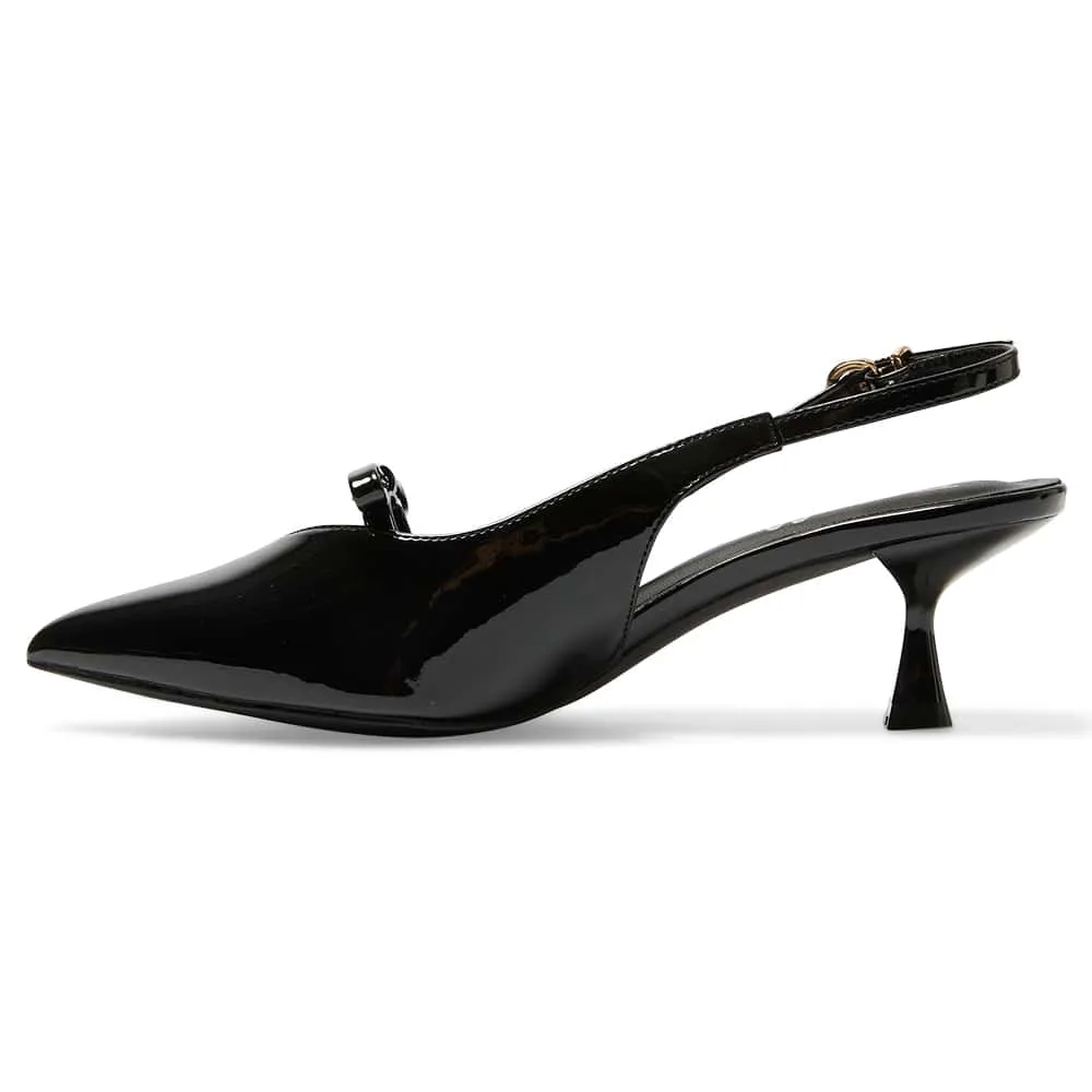 Verity Heel in Black Patent