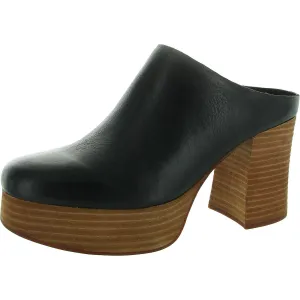 Veronica Womens Solid Leather Mules