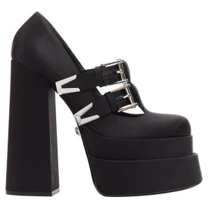 Versace aevitas satin bondage buckle double platform
