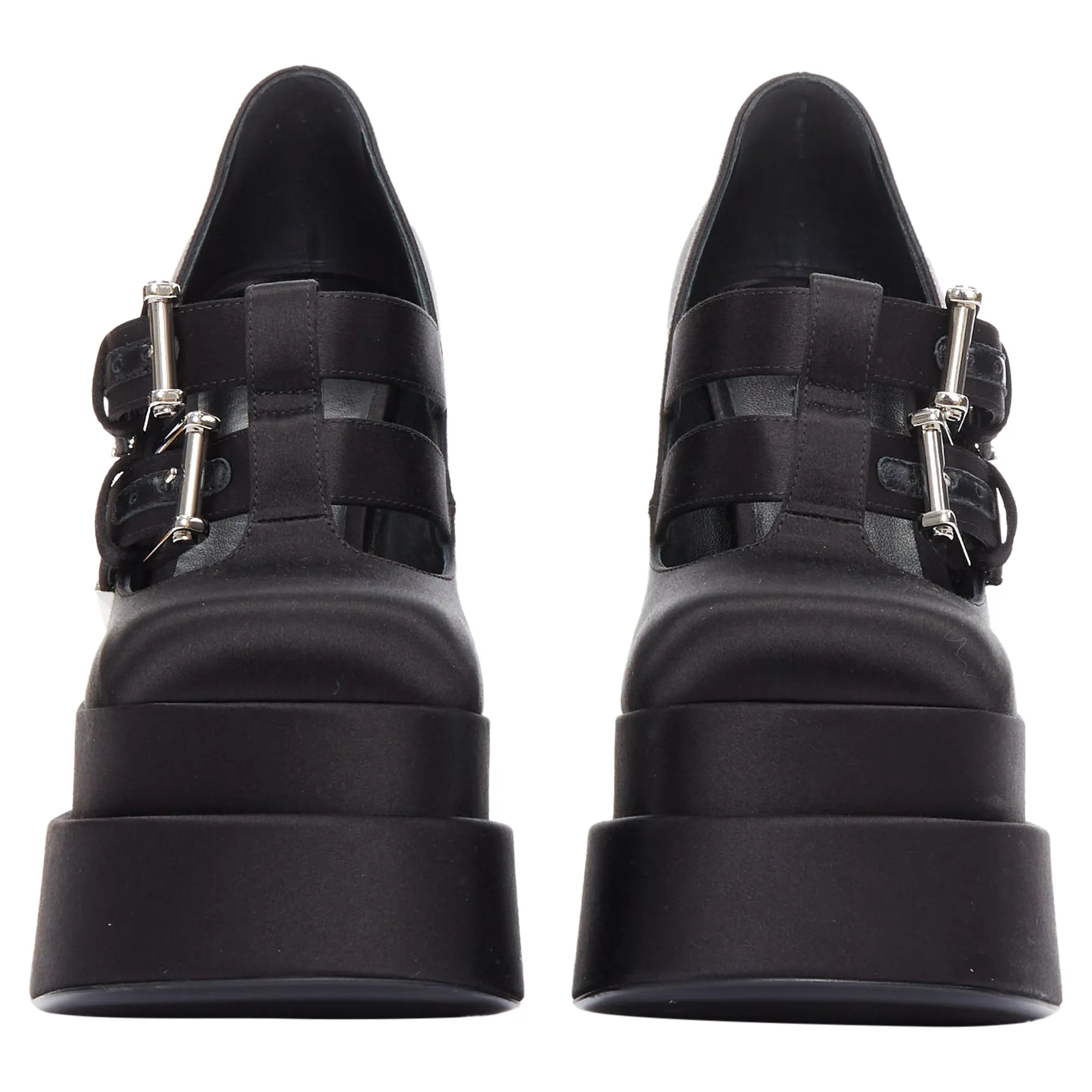 Versace aevitas satin bondage buckle double platform