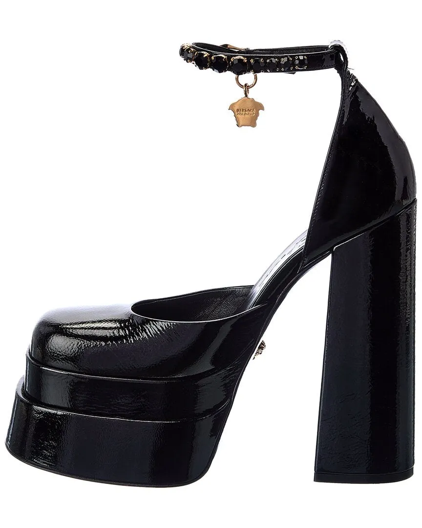 Versace Medusa Patent Platform Pump