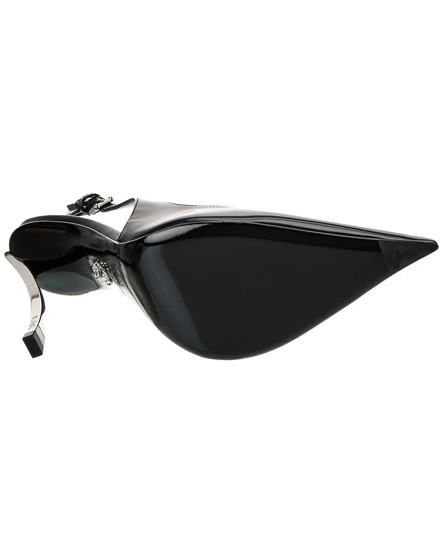 Versace Pin-Point Leather Slingback Pump