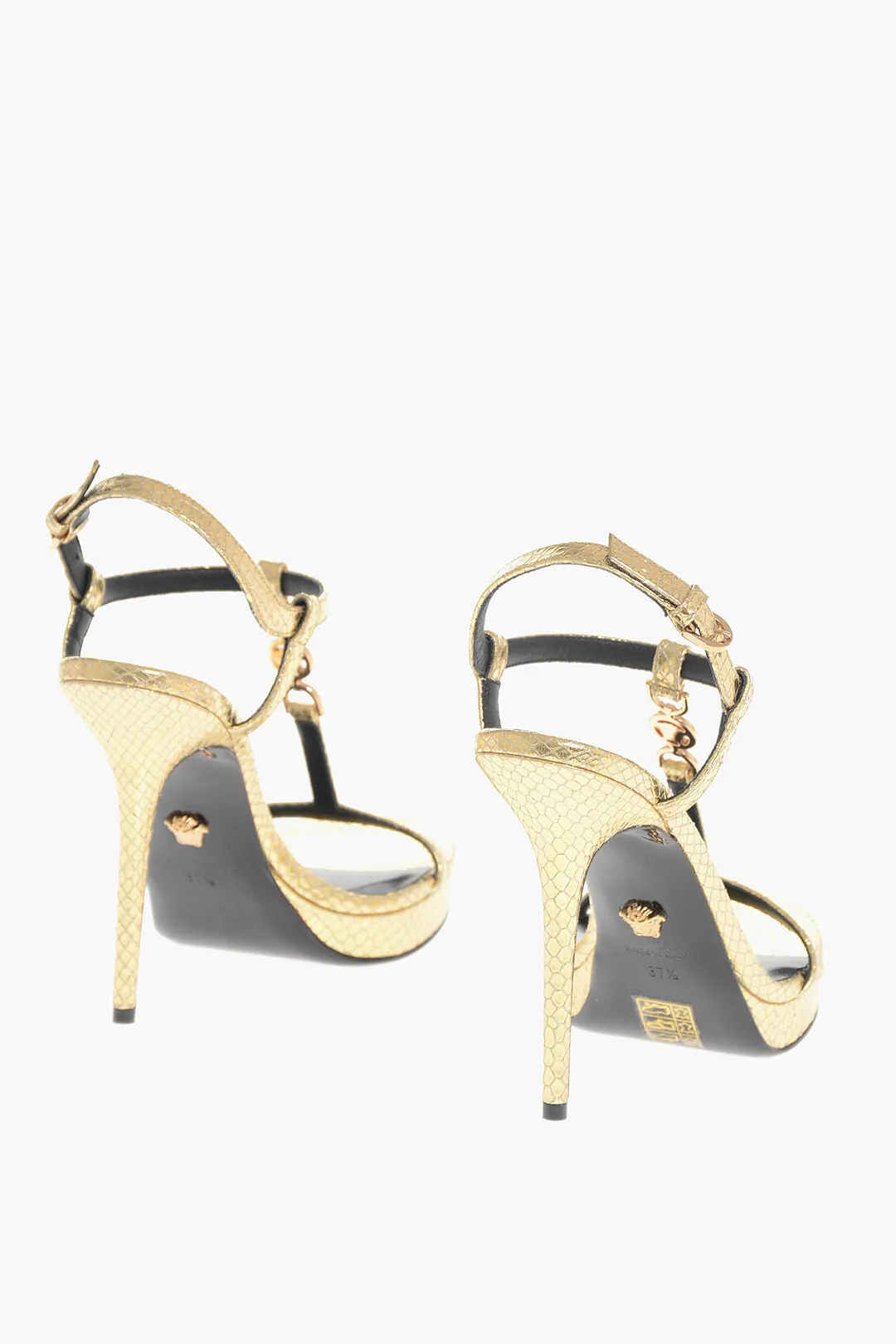 Versace Python Printed Lam Leather With Stiletto Heel 11Cm