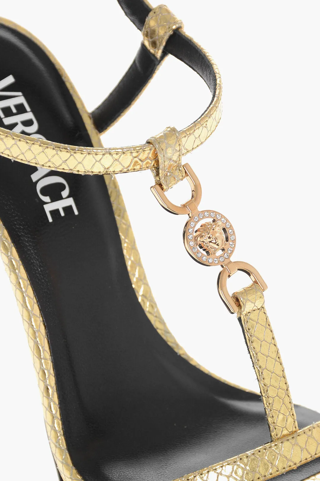 Versace Python Printed Lam Leather With Stiletto Heel 11Cm