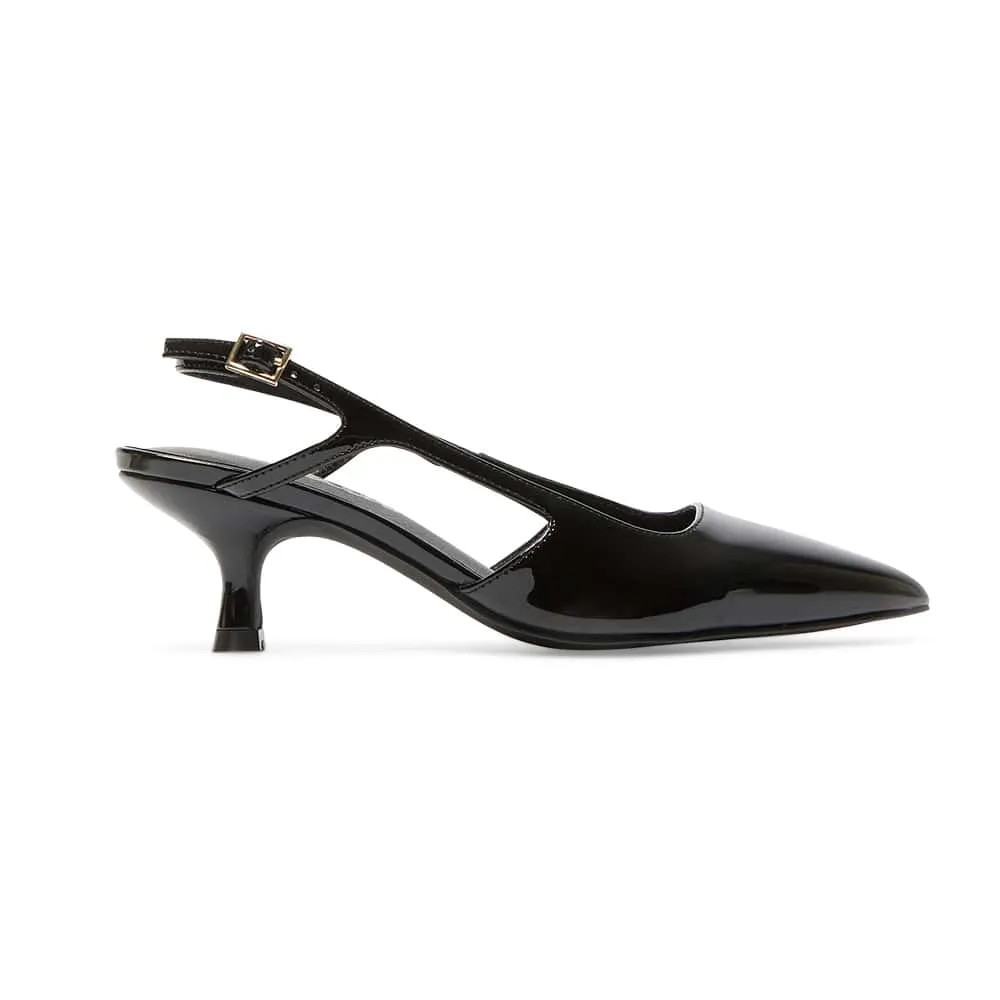 Verve Heel in Black Patent