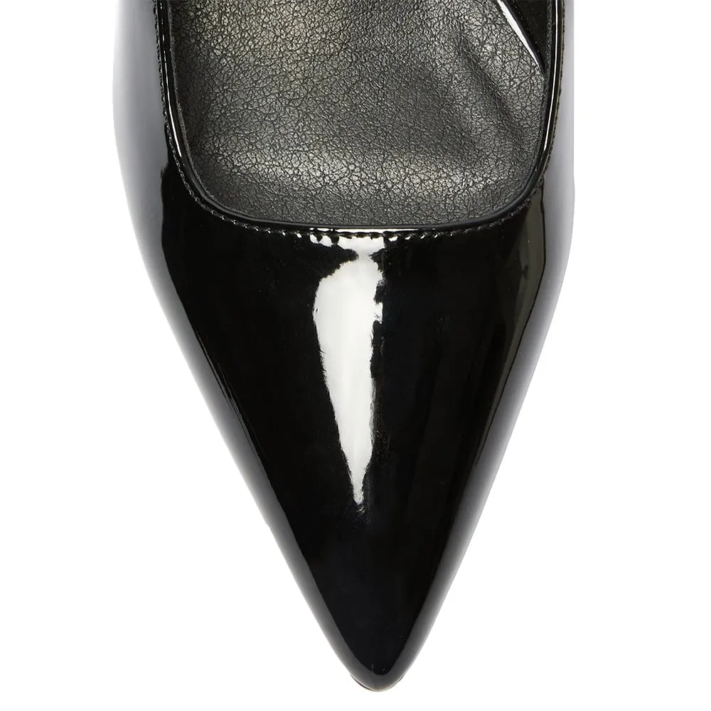 Verve Heel in Black Patent