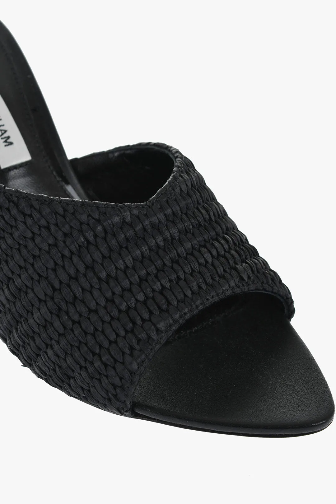 Victoria Beckham Raffia Avon Mules With Golden Detail 7,5Cm