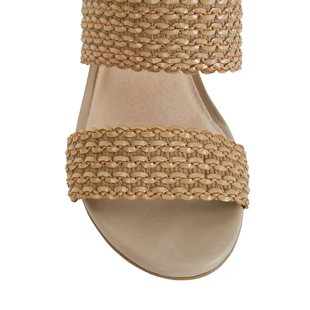 Vintage Heel in Neutral Leather
