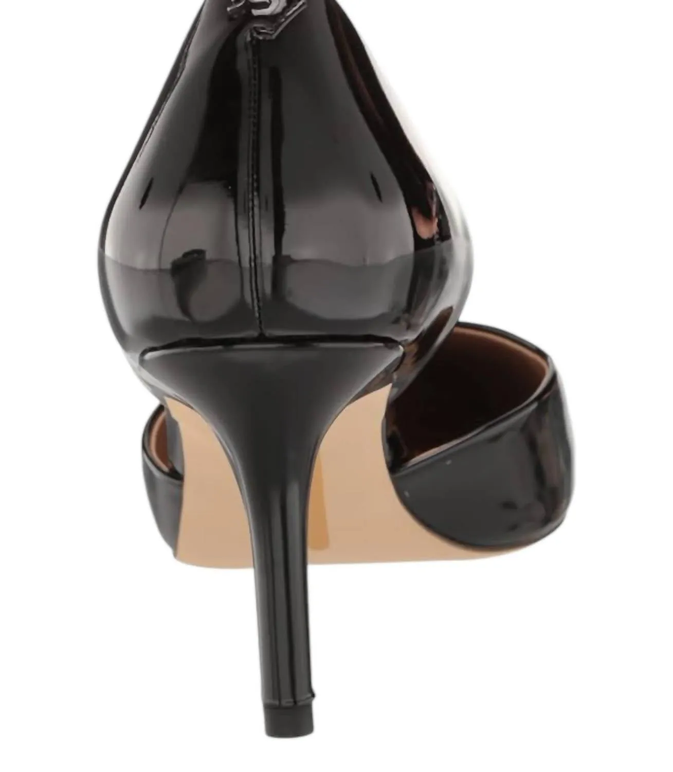 Viv Pointed Toe Pump In Black Patent Leather