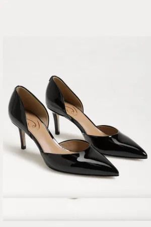 Viv Pointed Toe Pump In Black Patent Leather