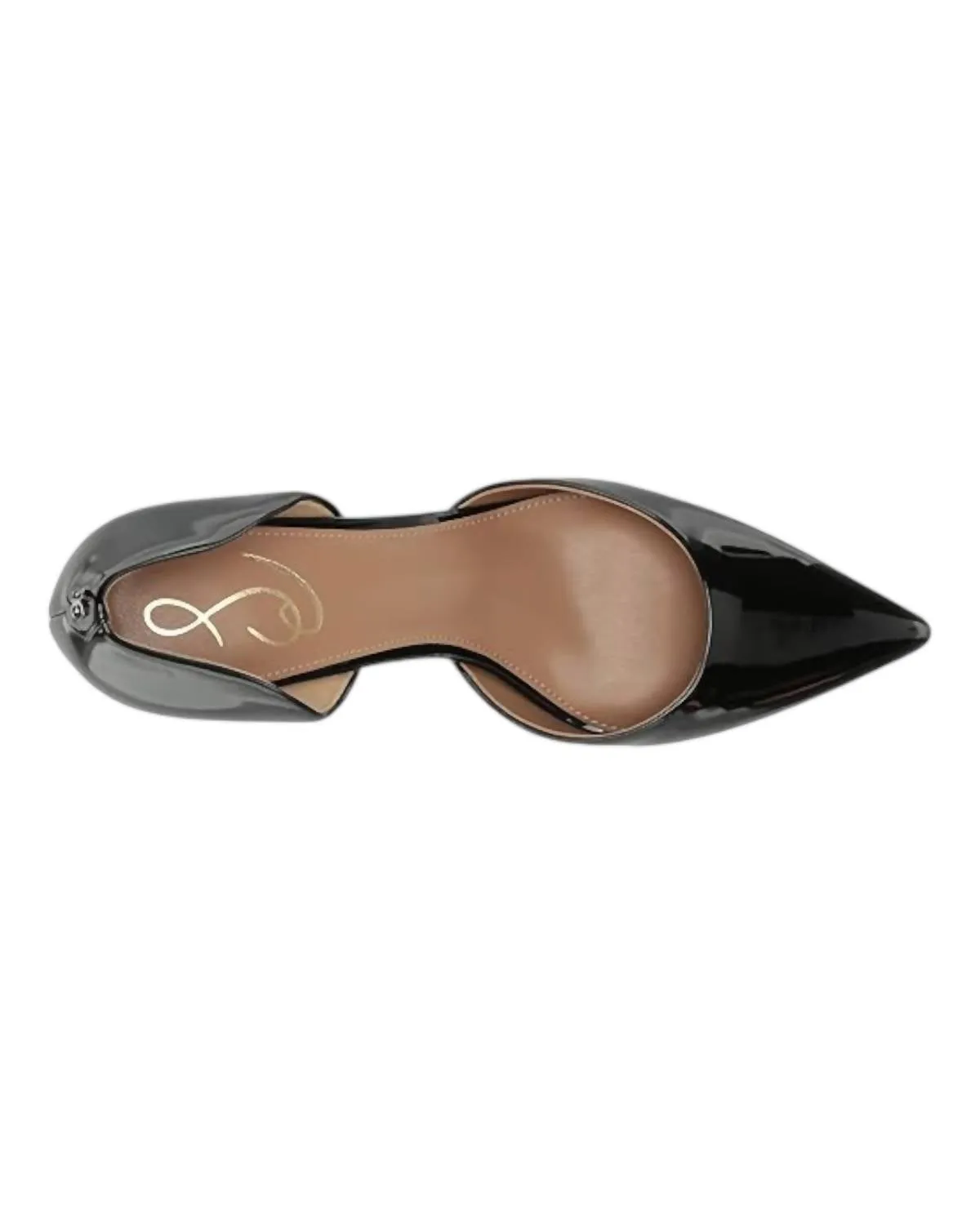 Viv Pointed Toe Pump In Black Patent Leather