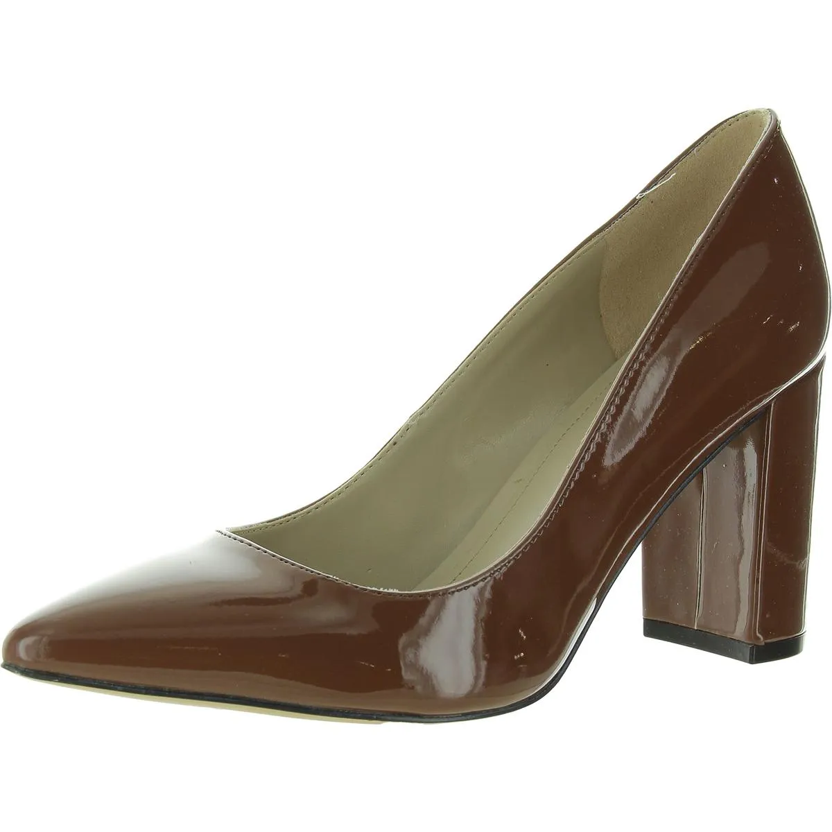 Viviene 4 Womens Faux Leather Pointed Toe Pumps