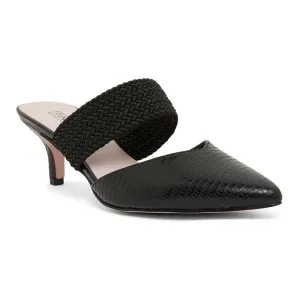 Vixen Heel in Black Leather