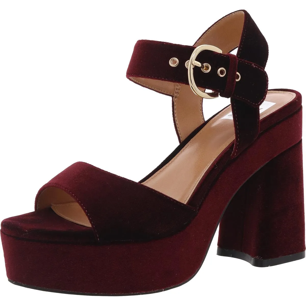WAYWARD Womens Block Heel Man Made Ankle Strap