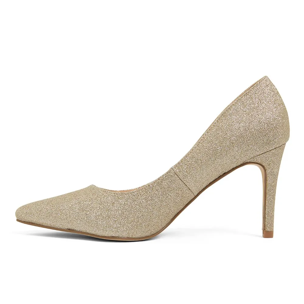 Wild Heel in Gold Glitter