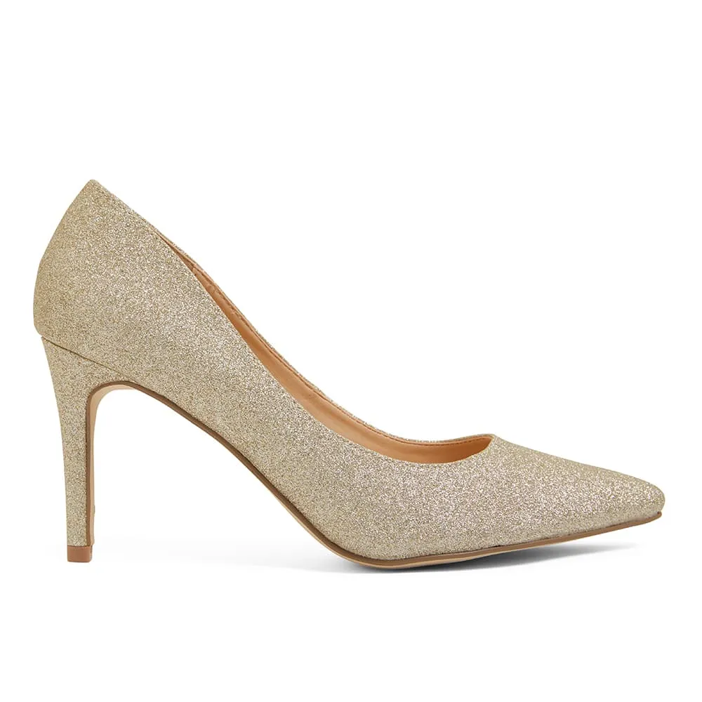 Wild Heel in Gold Glitter