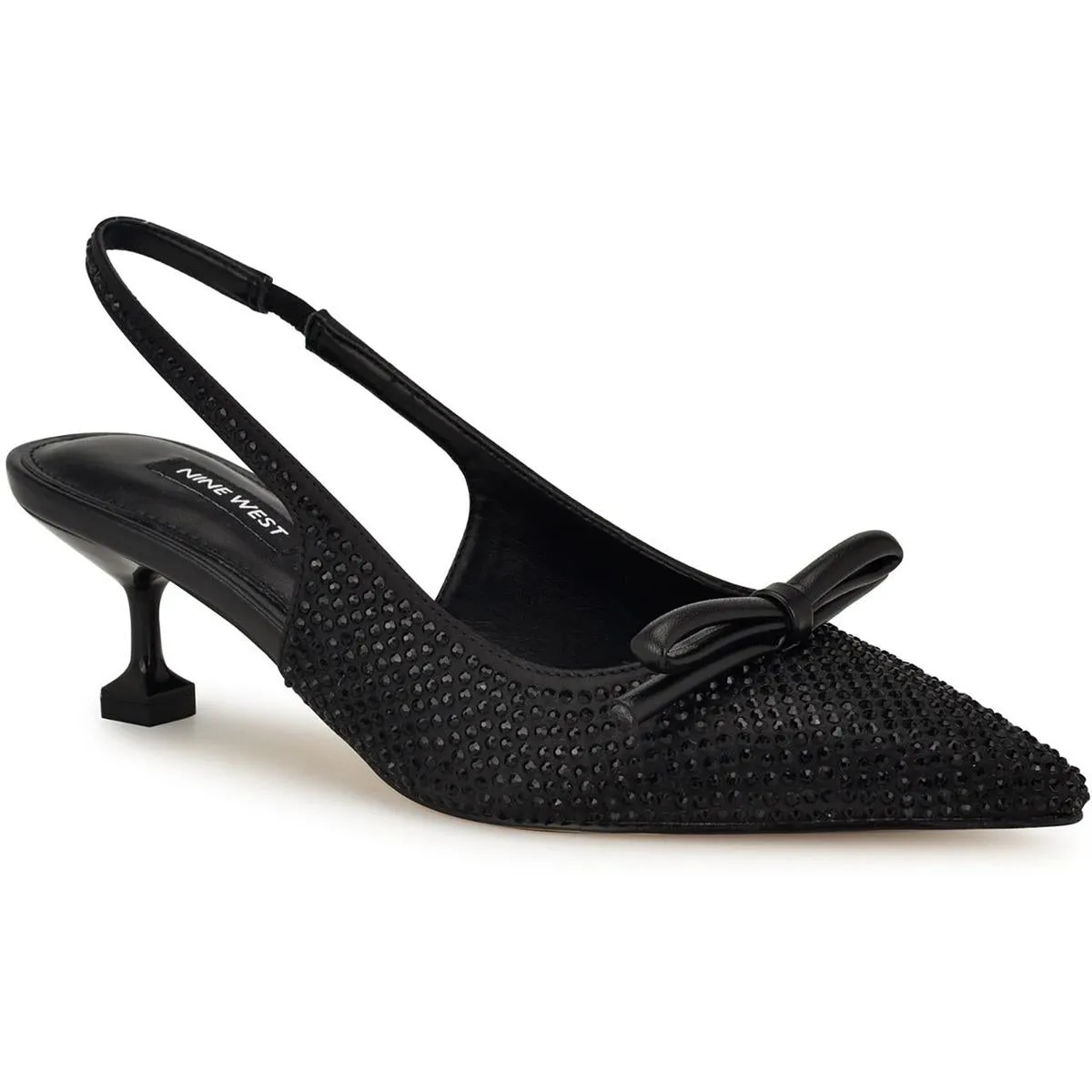 WNWUNDER2 Womens Embellished Manmade Slingback Heels