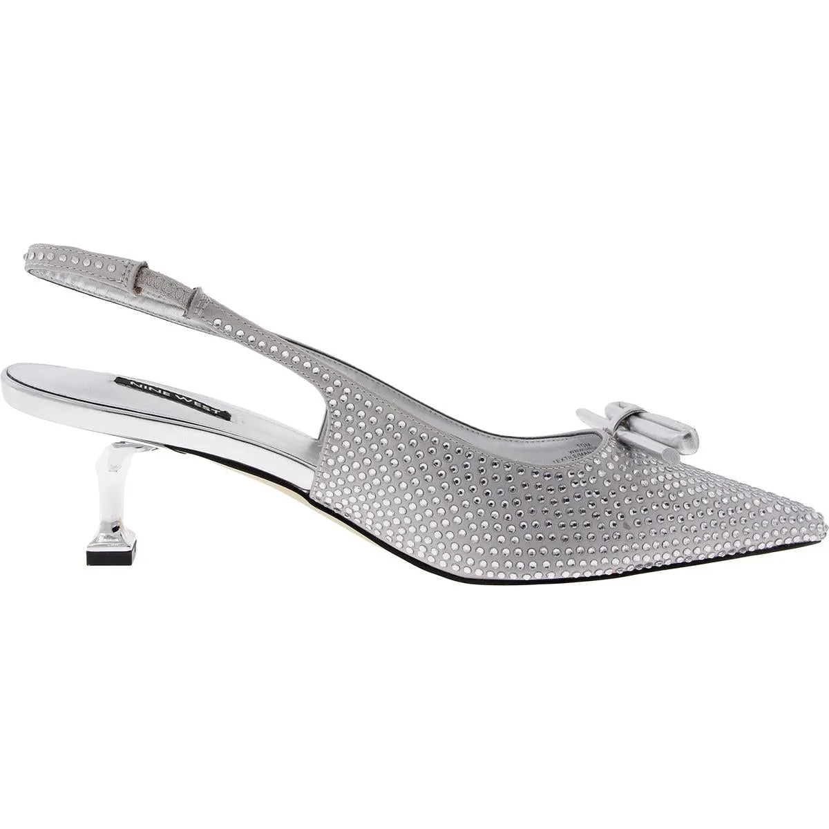 WNWUNDER2 Womens Embellished Manmade Slingback Heels