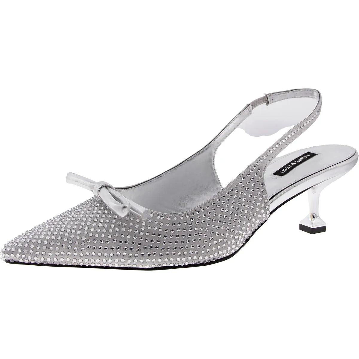WNWUNDER2 Womens Embellished Manmade Slingback Heels