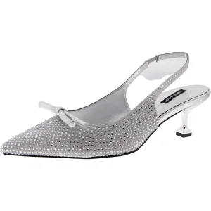 WNWUNDER2 Womens Embellished Manmade Slingback Heels