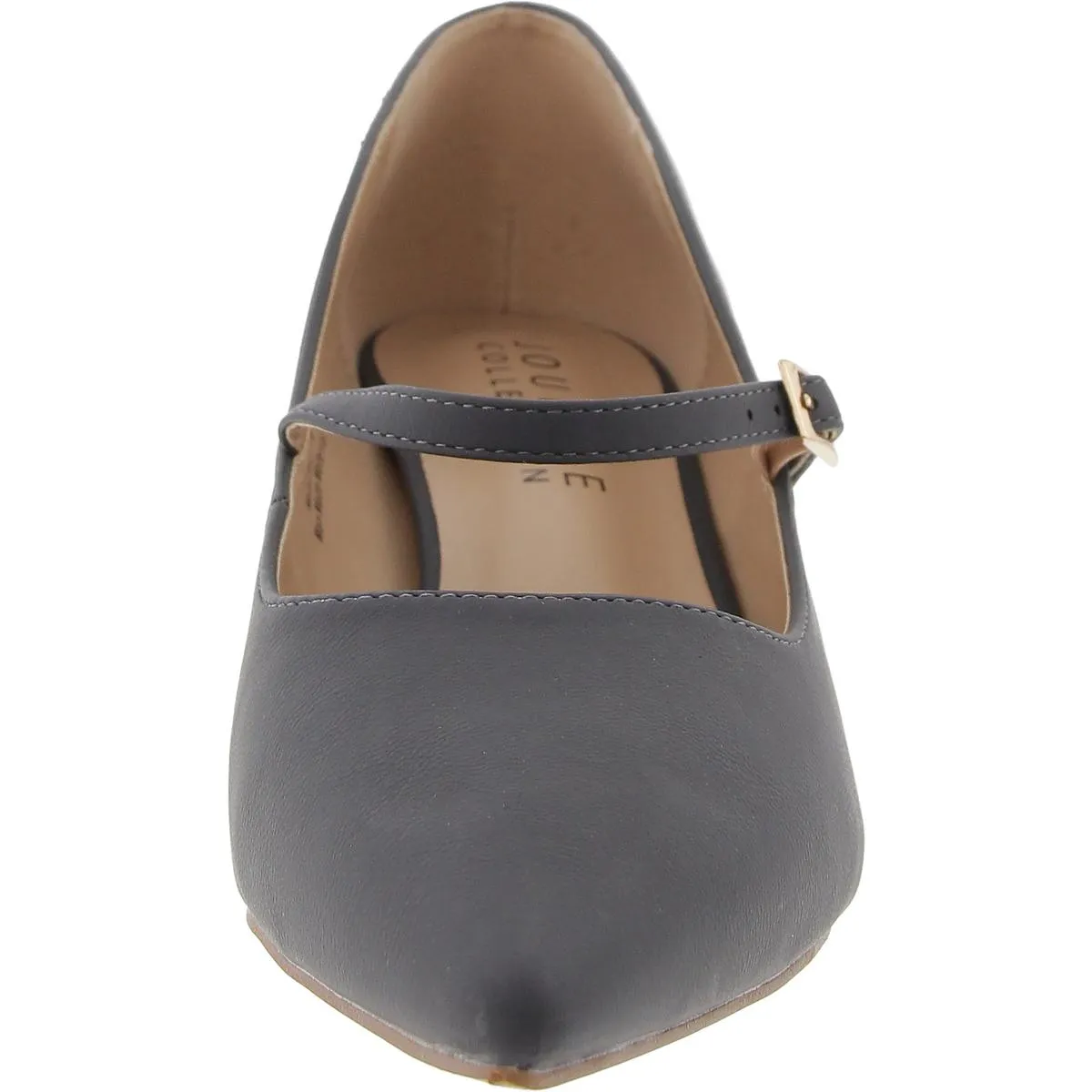 Womens Adjustable Faux Leather Mary Jane Heels