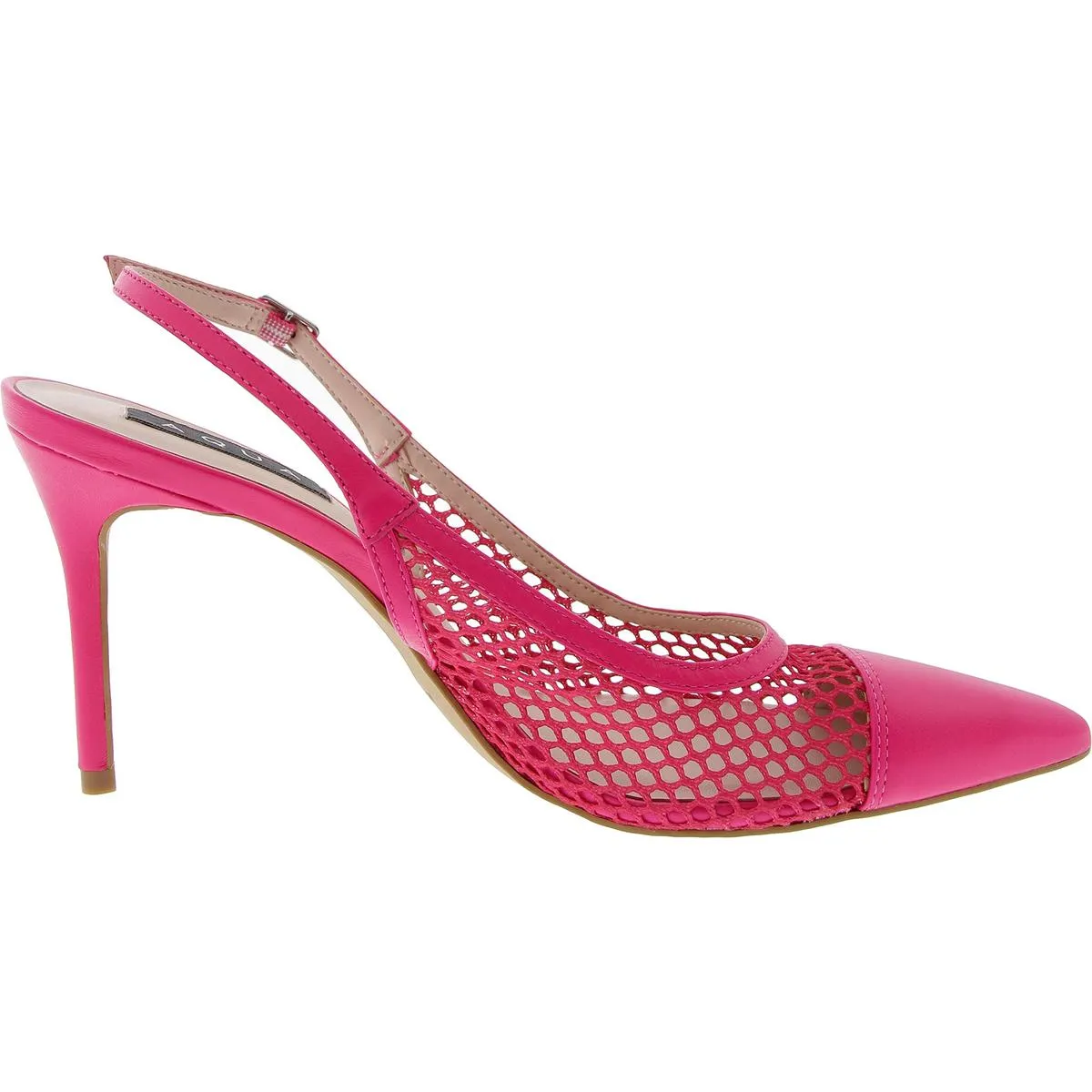 Womens Adjustable Leather Slingback Heels