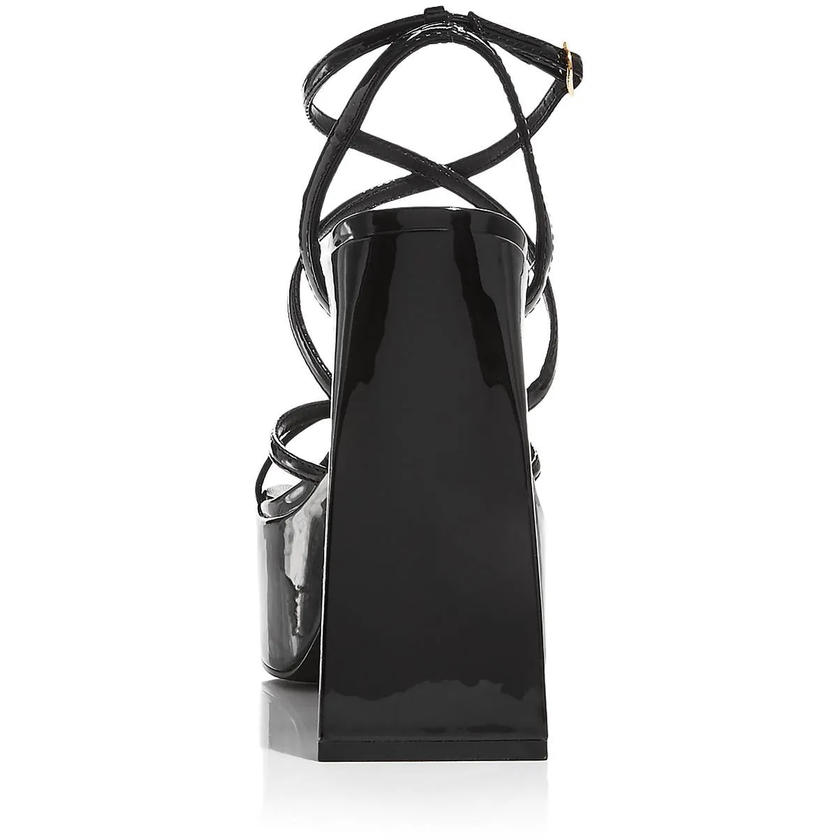 Womens Adjustable Open Toe Block Heels