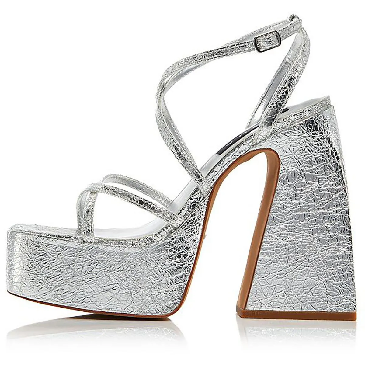 Womens Adjustable Open Toe Block Heels