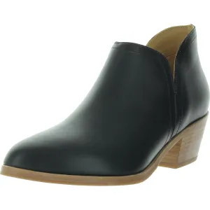 Womens Arch Support Leather Block Heels