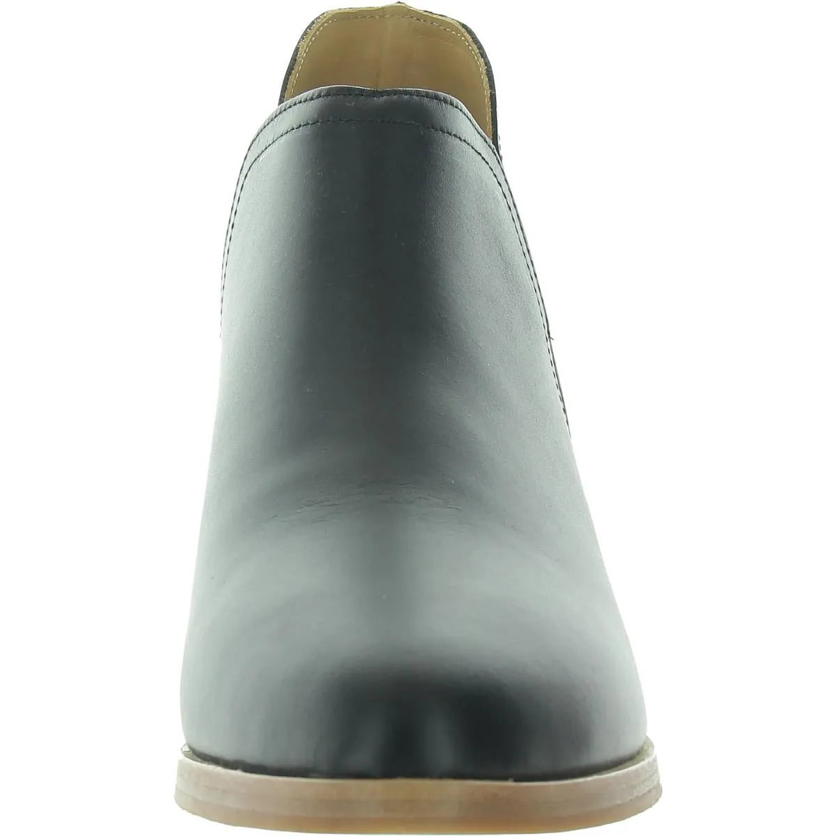 Womens Arch Support Leather Block Heels